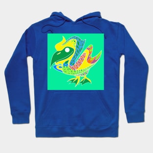 seagull pelican ecopop in swamp floral pattern Hoodie